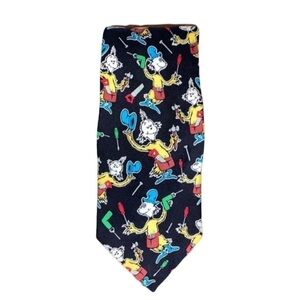Vintage 90s Dr. Seuss Silk Tie Green Eggs And Ham New With Tags